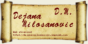 Dejana Milošanović vizit kartica